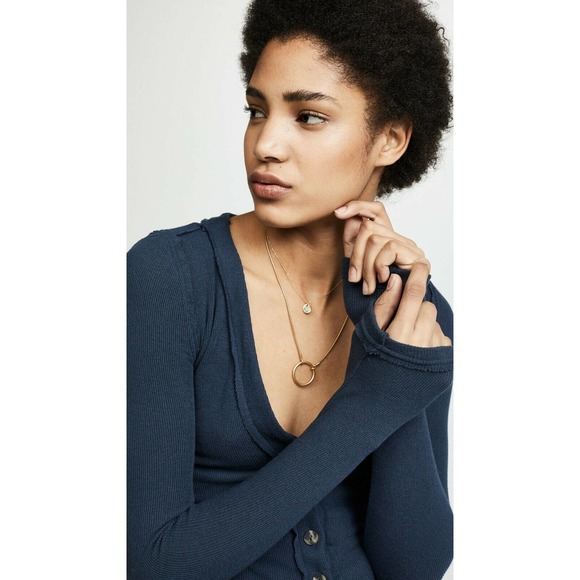 Free People Call Me Cardi Fit Button Down Plunge - Picture 6 of 12